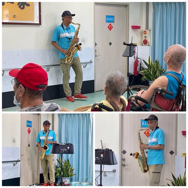 晚風薩克斯風樂團音樂表演,宜福住宿長照機構